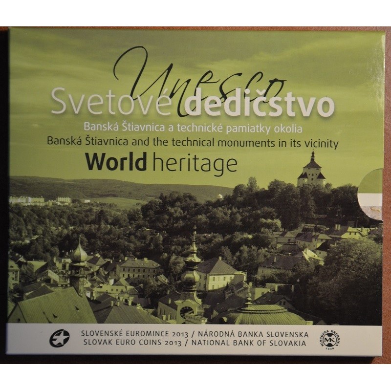 eurocoin eurocoins Cover for set of 8 Slovak coins 2013 - Banská Št...