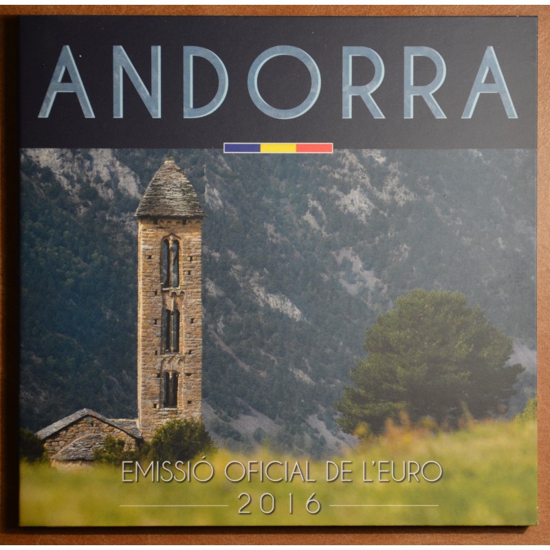 eurocoin eurocoins Cover for set of 8 Euro coins Andorra 2016