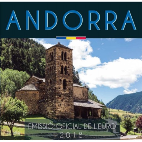 eurocoin eurocoins Cover for set of 8 Euro coins Andorra 2018
