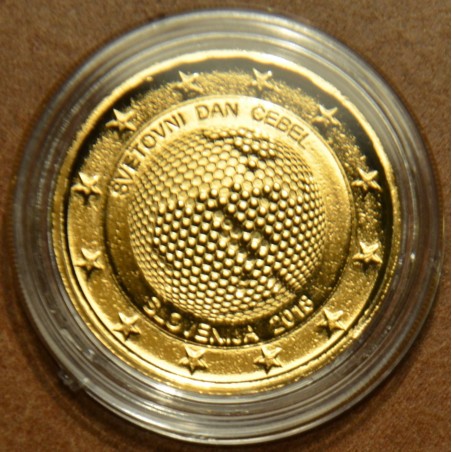 Euromince mince 2 Euro Slovinsko 2018 - Svetový deň včiel (pozláten...