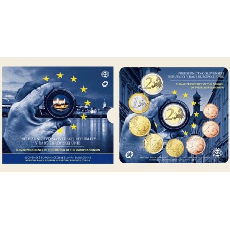 Euromince mince Súbor 9 Slovenských mincí 2016 Prvé predsedníctvo S...