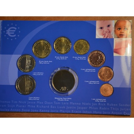 Euromince mince Sada 8 mincí Holandsko 2007 Baby set - Chlapec (UNC)